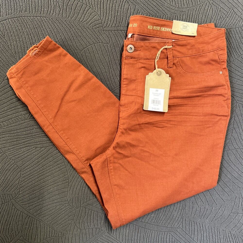 True Craft Midrise Skinny Jeans Russet Size 20